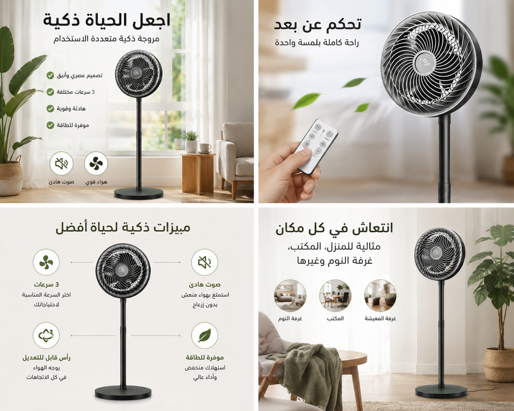 مروحة عمودية Multismart MS-SF2102 – تبريد قوي وتصميم أنيق لجميع الغرف